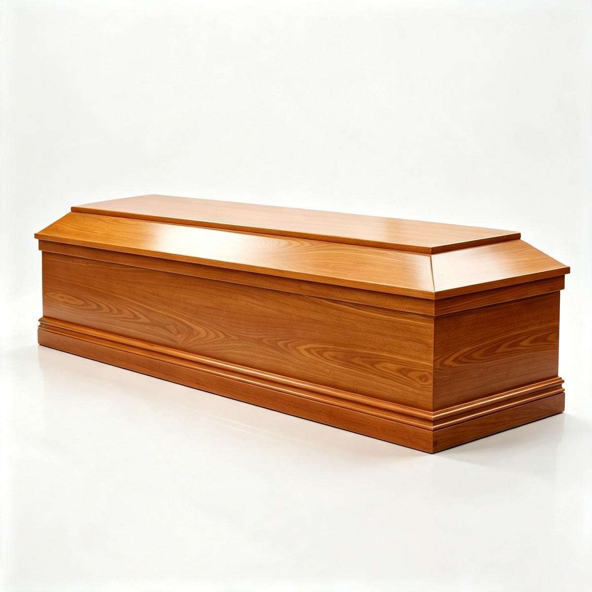 Simple Solid Wood Western Standard Casket