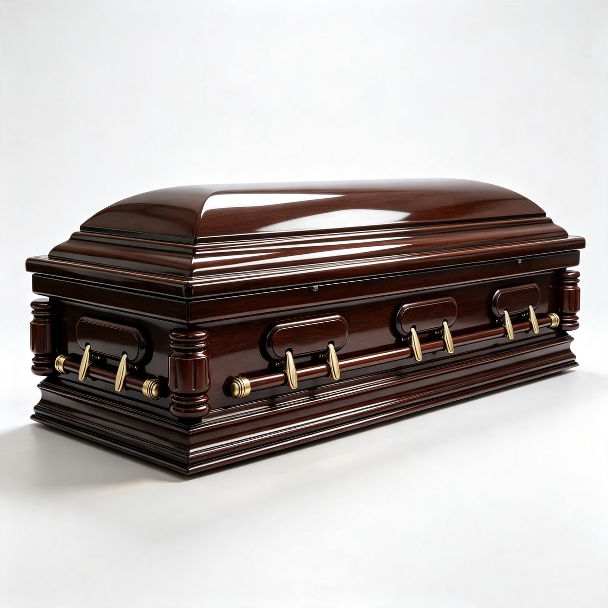 Dark Coffee High-gloss Open-lid Casket