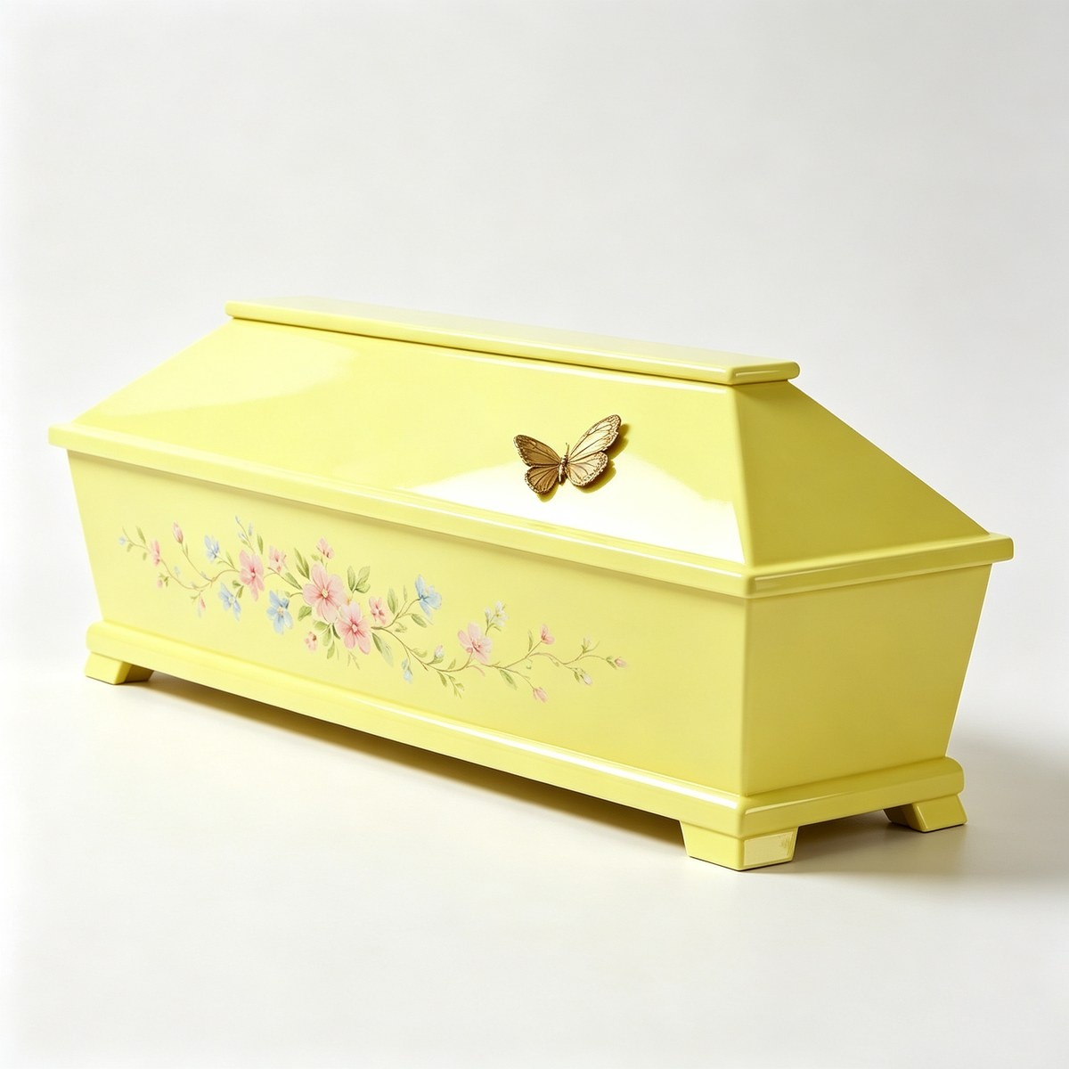 Butterfly Painted Universal Casket